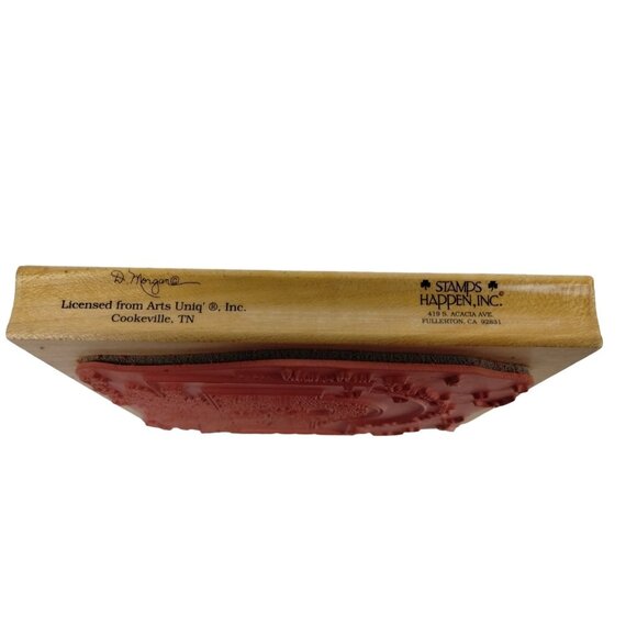 Stamps Happen Until We Meet Again Large 6 Inch Rubber Stamp - Picture 3 of 4